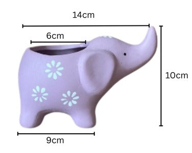 Ceramic Blossom Elephant Planter