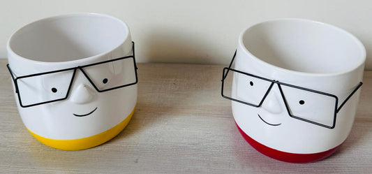 Smarty Face Ceramic Planter