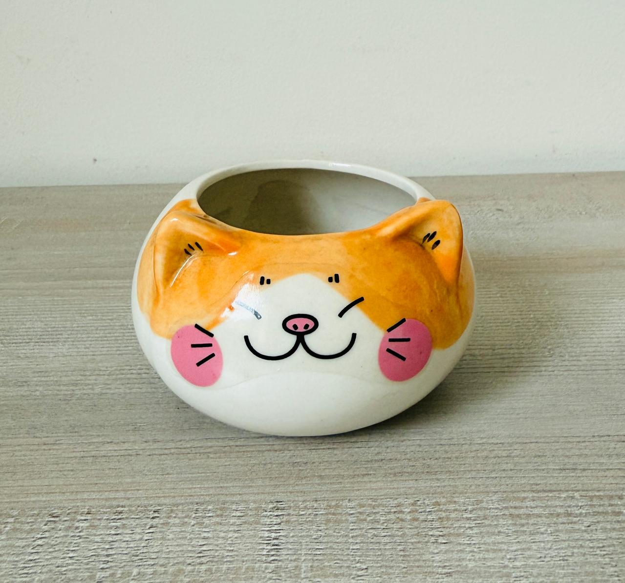 Cute Cat Ceramic Planter
