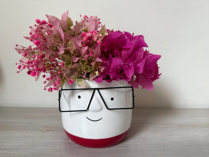 Smarty Face Ceramic Planter