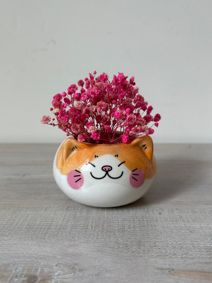 Cute Cat Ceramic Planter
