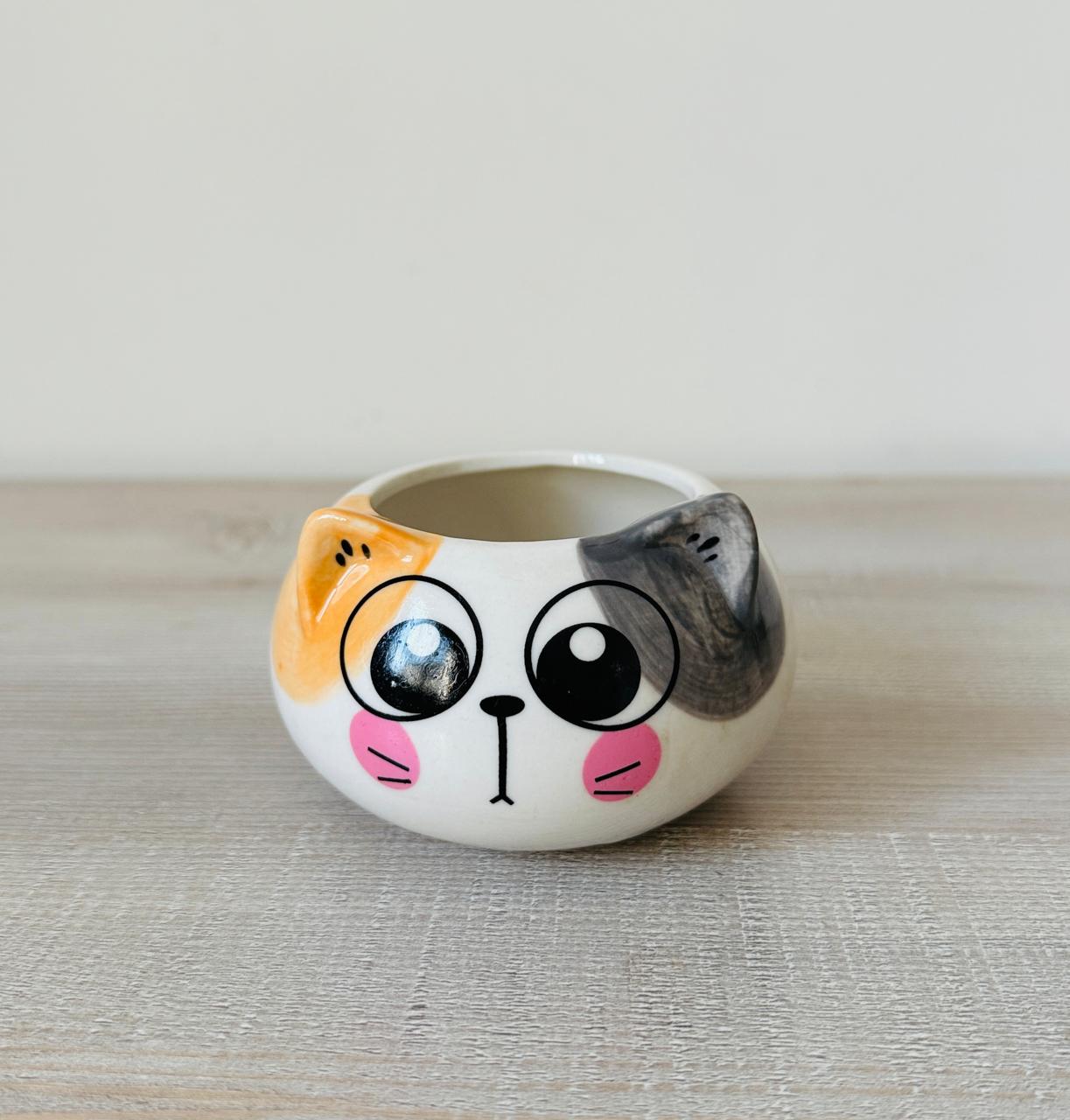 Cute Cat Ceramic Planter