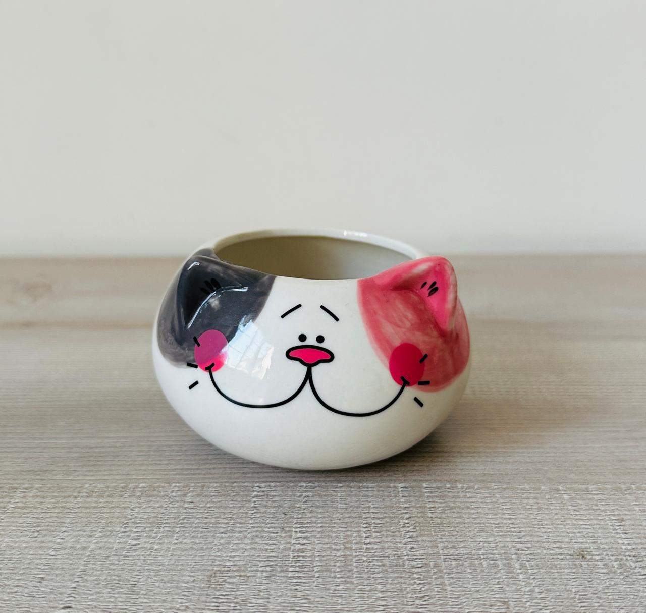 Cute Cat Ceramic Planter