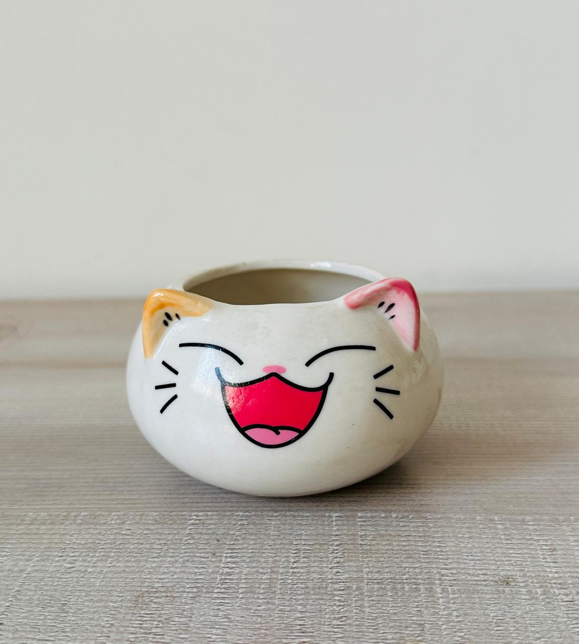 Cute Cat Ceramic Planter