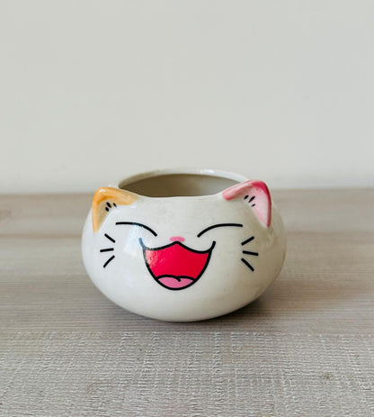 Cute Cat Ceramic Planter