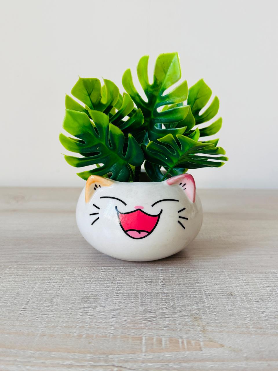 Cute Cat Ceramic Planter