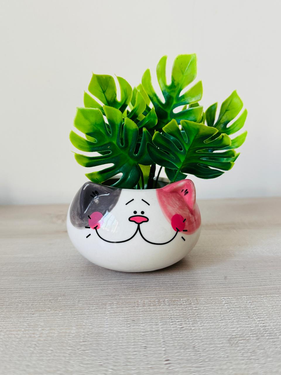 Cute Cat Ceramic Planter